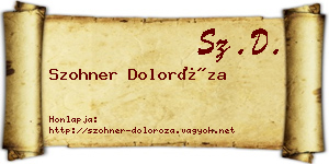 Szohner Doloróza névjegykártya